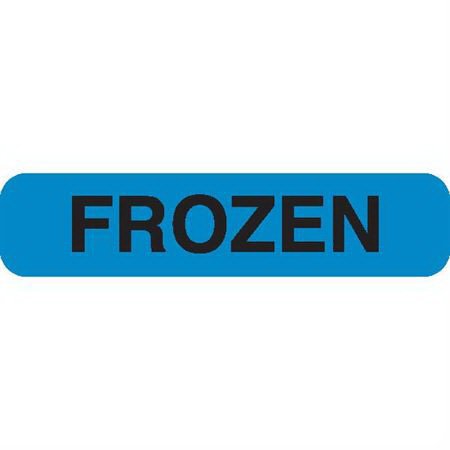 Market Lab - Pre-Printed Label Laboratory Use Blue Paper FROZEN Black Temperature Control 37-100 X 11-31/50 Inch - 6755