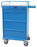 Harloff Value Line Punch Card Medication Cart 22.5 X 29.5 X 46.75 Inch, 43.25 Inch Writing Surface 4 Drawers Dark Blue - VLT360PC
