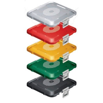 Integra Miltex - Sterilization Container Lid 11 X 11-1/4 Inch, Red, Anodized Aluminum Alloy - 730422