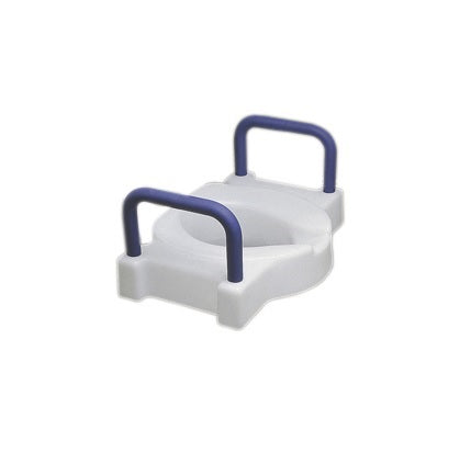 Fabrication Enterprises Raised Toilet Seat with Arms 4 Inch Height White - 43-2560