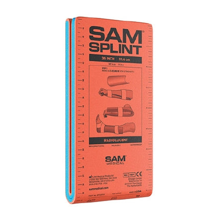 The Seaberg Company SAM Cast Splint Sam 4-1/4 Inch X 36 Inch Orange / Blue - SP1121F