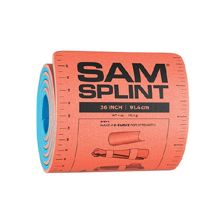 The Seaberg Company SAM General Purpose Splint Rolled Splint Foam Orange / Blue 4-1/4 X 36 Inch - SP506-OB-EN