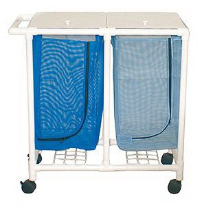 MJM International - Double Hamper with Bags 4 Casters 28.92 gal. - 213-D MONTEGO FLORAL