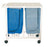 MJM International - Double Hamper with Bags 4 Casters 28.92 gal. - 213-D MONTEGO FLORAL