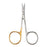 Centurion Lil' Tips - Iris Scissors 4 Inch Length Floor Grade Stainless Steel Sterile Finger Ring Handle Curved Sharp Tip / Sharp Tip - Medline - 67450