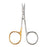 Centurion Lil' Tips - Iris Scissors 4 Inch Length Floor Grade Stainless Steel Sterile Finger Ring Handle Curved Sharp Tip / Sharp Tip - 67450