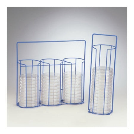Bel-Art SP Scienceware Poxygrid - Carrying Rack 4.125 X 12 X 13.5 Inch, 30, With Handle For 10 X 2 cm Petri Dishes - 03421158