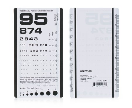 McKesson McKesson Eye Test Chart 14 Inch Pocket - 63-3053