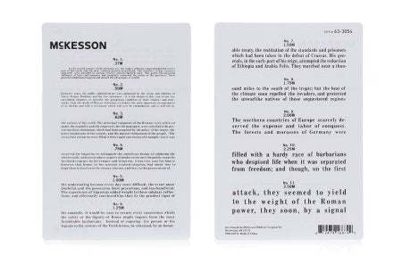 McKesson McKesson Eye Test Chart 12 Inch Jaeger - 63-3054