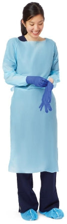Thumbs Up - Protective Procedure Gown One Size Fits Most Blue NonSterile Not Rated Disposable - Medline - NONTH180
