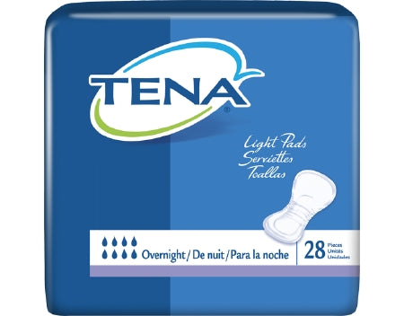 Essity HMS North America Inc TENA Light Overnight Bladder Control Pad 16 Inch Length Heavy Absorbency Dry-Fast Core One Size Fits Most Unisex Disposable - 47809