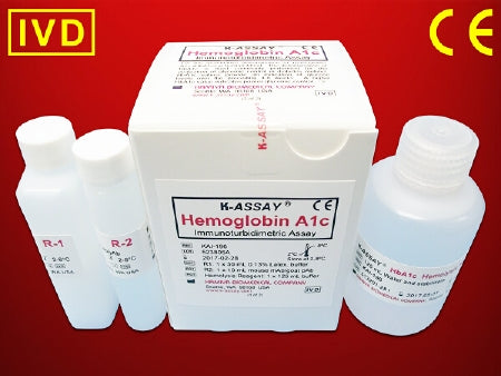 Kamiya Biomedical Company K-Assay Test Kit Infectious Disease Immunoassay HbA1c Test Whole Blood Sample 166 Tests - KAI-196