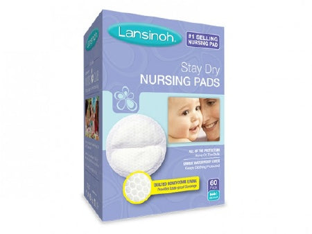 Lansinoh Lab Lansinoh Stay Dry Nursing Pad One Size Fits Most Quilted Cotton Disposable - 4467720265