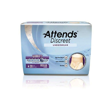 Attends Healthcare Products AttendsDiscreet Adult Absorbent Underwear Pull On Medium Disposable Moderate Absorbency - ADUF20