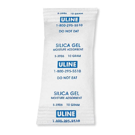 Uline - Silica Gel Desiccant 1-1/2 X 3-1/4 Inch, 470 cu Inch, 10 Gram - S-3906