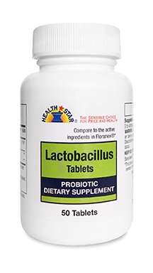 McKesson Health Star Probiotic Dietary Supplement 50 per Bottle Tablet - 870-05-GCP