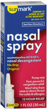 McKesson sunmark Sinus Relief 0.05% Strength Nasal Spray 1 oz. - 49348023127