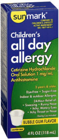 McKesson sunmark Children's Allergy Relief 5 mg Strength Liquid 4 oz. - 70677001501