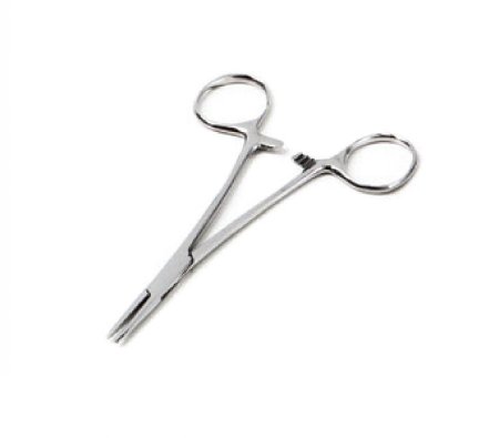 BR Surgical - Hemostatic Forceps Crile 5-1/2 Inch Length Floor Grade Stainless Steel Locking Handle Straight Serrated Jaws - 3101