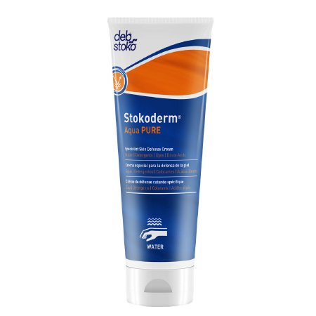 Deb Stokoderm Aqua PURE Skin Protectant 100 mL Tube Unscented Cream - SAQ100ML