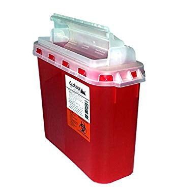 OakRidge Products CONTAINER, SHARPS W/ROTARY STYLE LID 5.4QT (20/CS) - 0354-150B