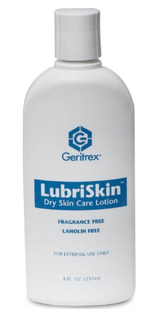 Geritrex Corporation Lubriskin Hand and Body Moisturizer 8 oz. Bottle Unscented Lotion - 92771081008