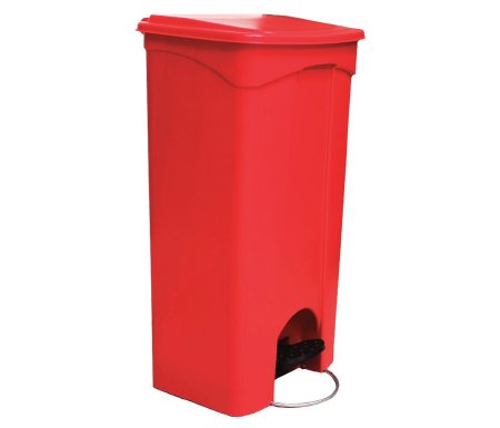 Tough Guy - Trash Can 23 gal. Rectangular Red Plastic Step On - 6GAK2