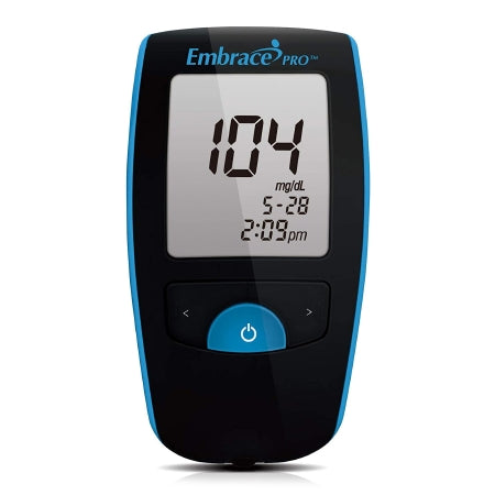 Embrace - Blood Glucose Meter 5 Second Results Stores Up To 500 Results with Date and Time Auto Coding - ALL01AM0200