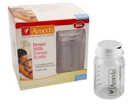 Ameda Breast Milk Storage Bottle  4 Oz. Polypropylene - 17244M