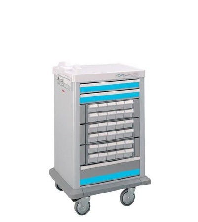 Waterloo Industries Medication Cart Heavy-Duty Steel 3 Drawers - HTK1-33TTT6B