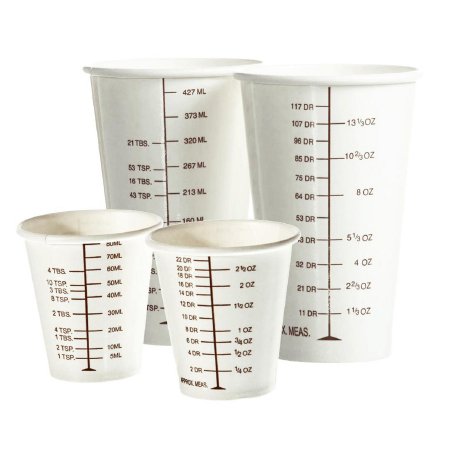 Medline - Graduated Barium Cup 16 oz. White Paper Disposable - NON05016BAR