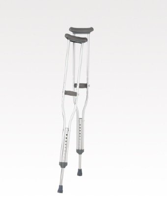 Breg - Underarm Crutches Aluminum Frame Tall Adult 250 lbs. Weight Capacity Push Button / Wing Nut Adjustment - 100310-000