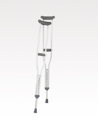 Axilla - Underarm Crutches Aluminum Frame Adult 250 lbs. Weight Capacity Push Button / Wing Nut Adjustment - 100309-000