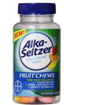 Bayer Alka-Seltzer Extra Strength Heartburn Relief Chews Antacid 750 mg Strength Chewable Tablet 36 per Bottle - 1650055426