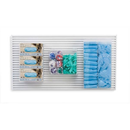 Side-Loading - Glove Box Holder Wall Mounted 3-Box Capacity Clear 4.75 X 10.125 X 16 Inch Acrylic - 6042