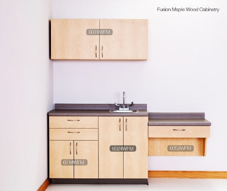 UMF Medical - Base Cabinet Counter Top 20 Gauge Steel 2 Drawers - 6024WFM