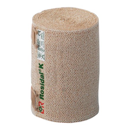 Rosidal K - Compression Bandage 3-7/50 Inch X 5-1/2 Yard High Compression Clip Detached Closure Tan NonSterile - 55977402
