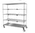 Intermetro Industries - Linen Cart 4 Shelves Stainless Steel 5 Inch Donut Stem Casters - ECM56XA
