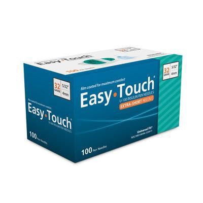 EasyTouch - Insulin Pen Needle 32 Gauge 5/32 Inch Length NonSafety - 832081
