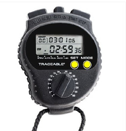 Control 3 Holdings LLC Traceable Stopwatch 99 hr, 59 min, 59 sec, 88 Hundredths Countdown - 1035