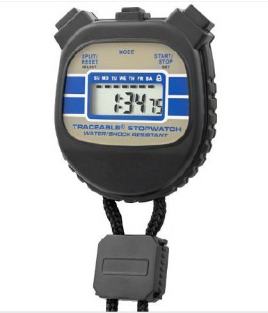 Traceable - Digital Stopwatch Shockproof, Waterproof 24 Hours Digital Display - 35002-13