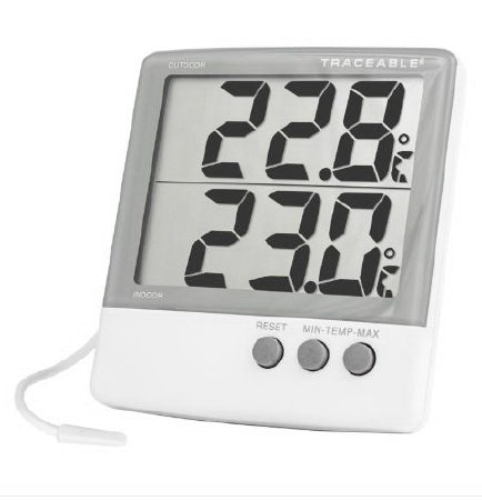 Control 3 Holdings LLC Traceable Digital Thermometer Fahrenheit / Celsius €“58.0 to 158.0°F (-50° to 70°C) Internal Sensor Multiple Mounting Options Battery Operated - 4126