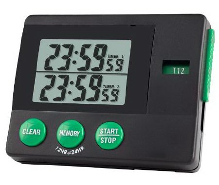 Traceable - Electronic Alarm Timer 2 Channel, Count up and Down 24 Hours Digital Display - 94461-22
