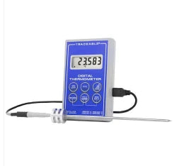 Horizon Scientific - Refrigerator / Freezer Temperature Data Logger with Alarm Kit Fahrenheit / Celsius -328° to +932°F (-200° to +500°C) Stainless Steel Probe / Platinum Sensor Battery Operated - 133292
