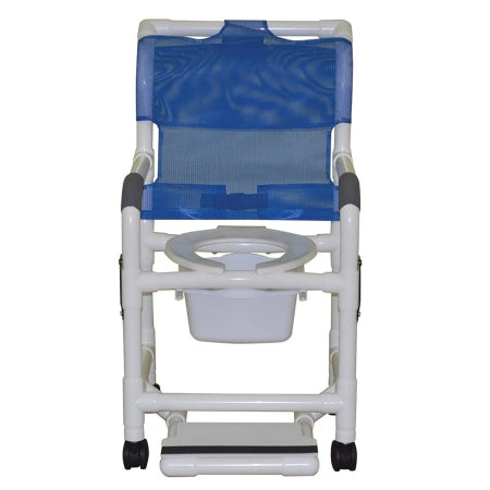 Mjm International Shower Chair  Drop Arm Pvc Frame - 118-3TW-DDA-SF-SQ-PAIL