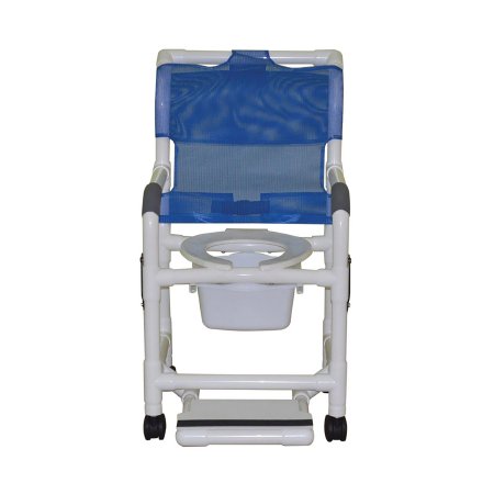MJM International - Shower Chair Drop Arm PVC Frame - 118-3TW-DDA-SF-SQ-PAIL