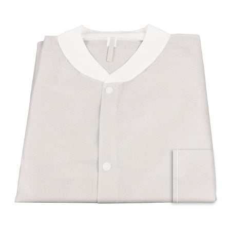 Dynarex - Lab Coat White Medium Knee Length Limited Reuse - 2063