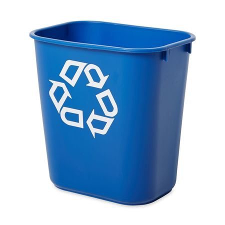 Saalfeld Redistribution Deskside Recycling Container 13-5/8 Quart Rectangular Blue Open Top - FG295573BLUE