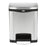 Rubbermaid Slim Jim - Trash Can 32 Quart Rectangular Silver / Black Stainless Steel Step On - 1901985