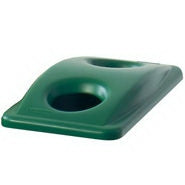 Saalfeld Redistribution Slim Jim Recycle Bin Lid 2.8 X 11.3 X 20.4 Inch, Green, Plastic, Rectangular, Canopy, Snap-On - FG269288GRN